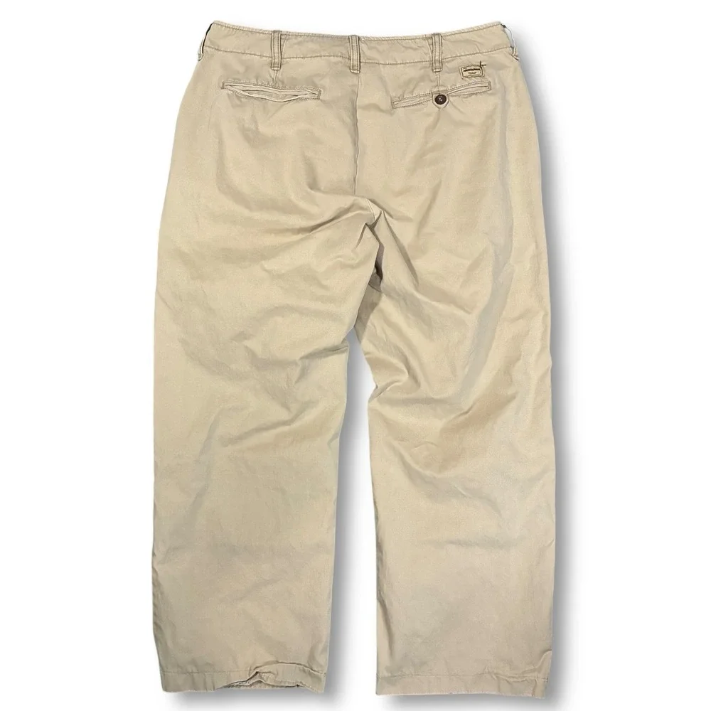 VTG Y2K Abercrombie Fitch Mens Khaki Chinos Straight Leg Pants Men's 36x30 - Picture 2 of 10